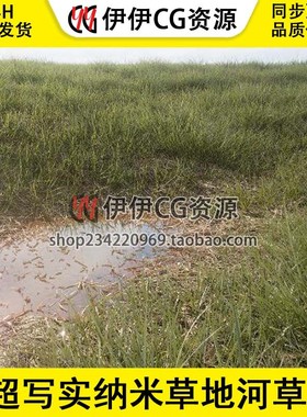 UE5虚幻5 Nanite Grass Vol.1 超写实纳米草地河草道具模型