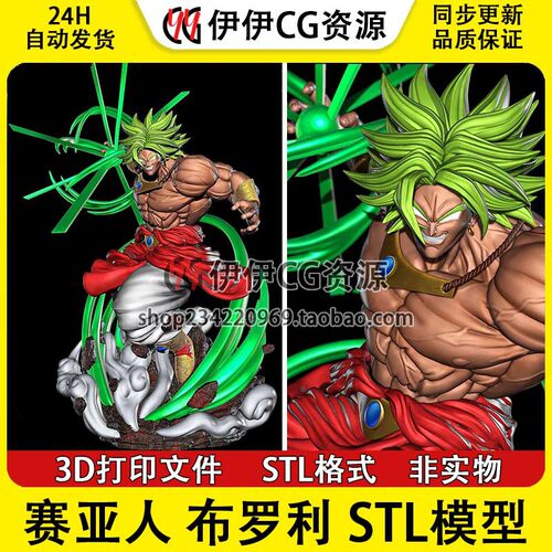 【3d打印文件】赛亚人布罗利Broly《龙珠超》分件stl图纸手办素材