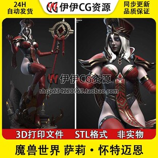 魔兽世界审判官大祭司萨莉·怀特迈恩3D打印模型STL文件素材高精