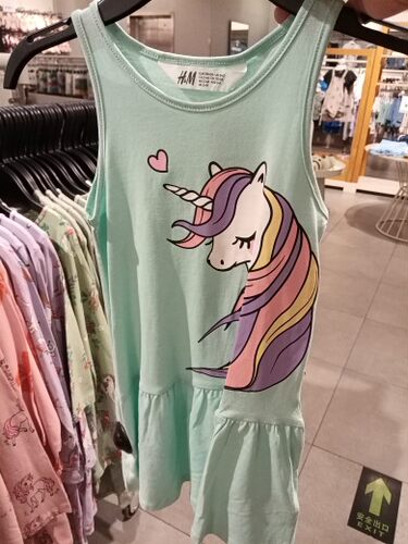 HM专柜童装女孩裙子女休闲夏折扣