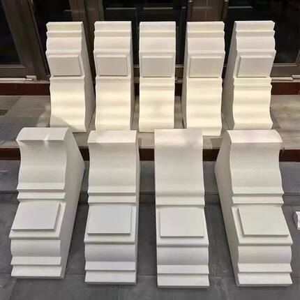 定制EPS泡沫梁托斗拱中式垛子墀头发泡陶瓷房檐托隔断装饰订模具