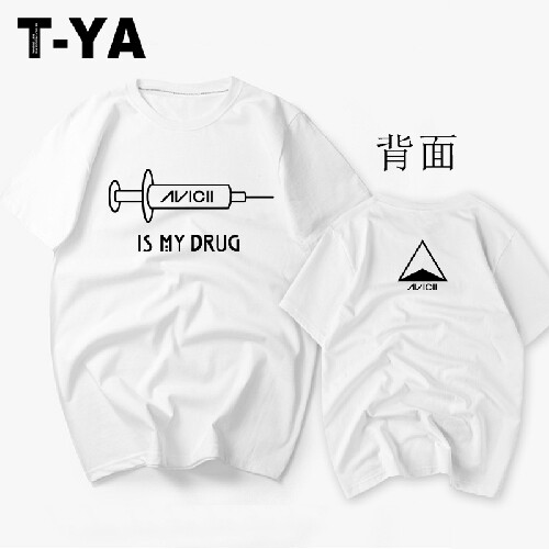 欧美休闲印花短袖T恤可来图定制