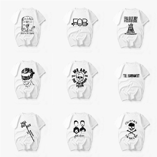 out 休闲纯棉短袖 boy欧美简约短袖 FOB夏季 乐队组合T恤 T恤男 Fall