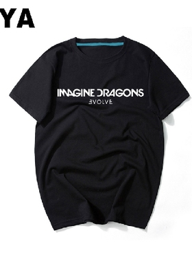 梦龙乐队Imagine Dragons短袖摇滚乐团音乐t恤男款Evolve专辑T恤