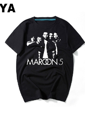亚当·莱文Adam Levine衣服 魔力红Maroon5男女纯棉短袖T恤人像款