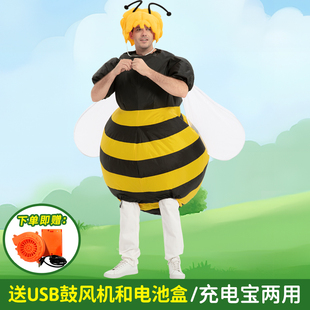 Bee蜜蜂充气服装 大黄蜂卡通人偶表演道具年会酒吧活动动物昆虫COS