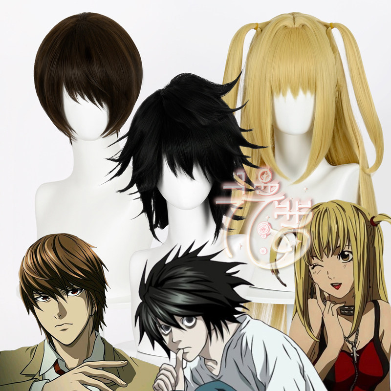 漫萝 死亡笔记夜神月cos假发 L假发艾尔 弥海砂DEATH NOTE
