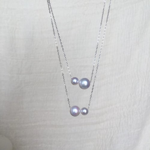 天然淡水珍珠双珠路路通项链