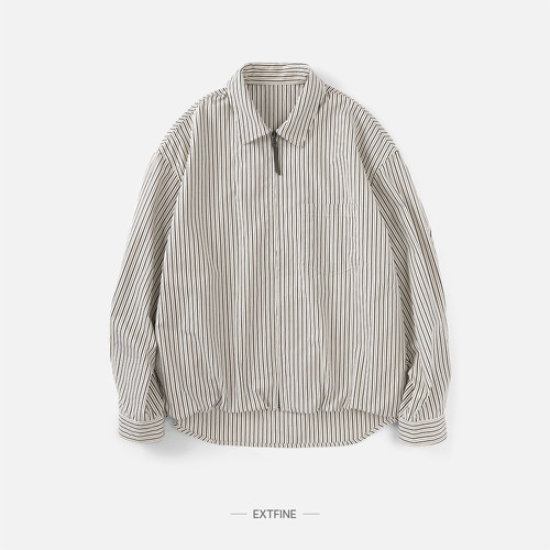 Extfine日系cityboy翻领衬衫男