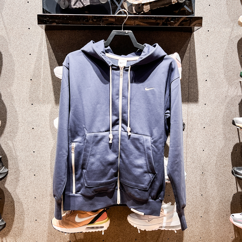 耐克外套男装2024秋款针织训练运动服休闲连帽夹克DQ5817-437