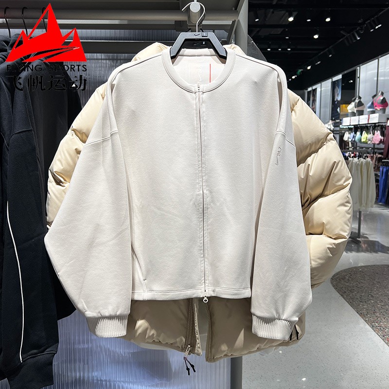 耐克女装外套2026春季款Oversize 风圆领全长拉链夹克 II5326-104