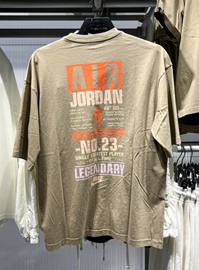 耐克男装2026夏复古纯棉宽松字母印花休闲运动短袖T恤 IF3117-247