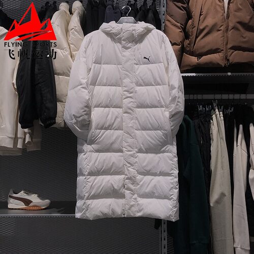 PUMA彪马男装2024冬季新款户外防寒保暖简约长款羽绒服 685322-02