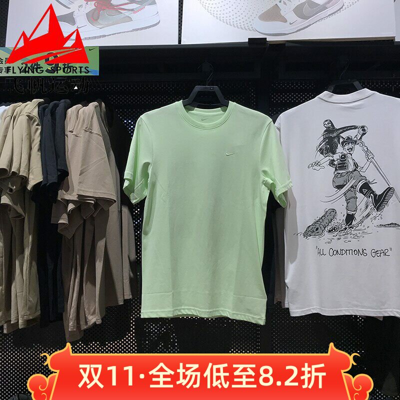 耐克男子2025夏新款透气速干小勾健身训练运动短袖T恤 DV9832-360