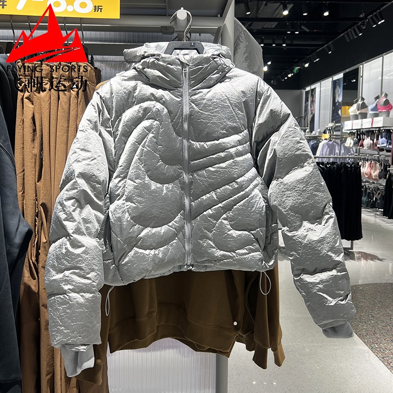 Nike耐克女2025冬款versize 风保暖休闲连帽羽绒服外套IB2004-095