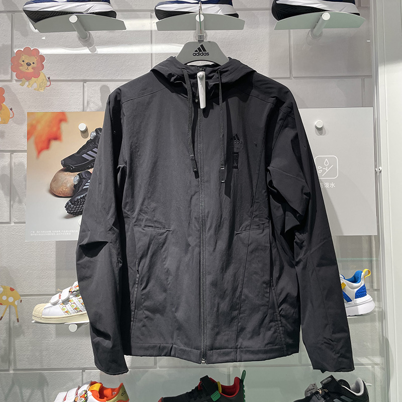阿迪达斯防风运动休闲夹克