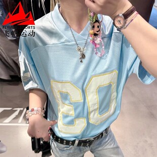 球衣KU3878 KU9215 2026夏梭织复古宽松V领短袖 阿迪达斯三叶草男装