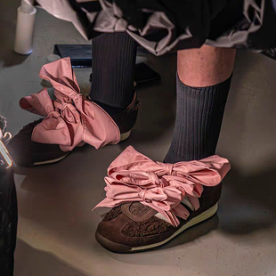 阿迪达斯三叶草女鞋Caroline Hu联名SL 72 OG蝴蝶结德训鞋 JH7341