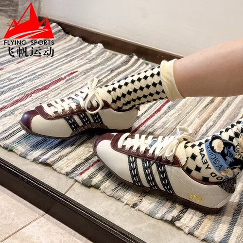 阿迪达斯三叶草男女鞋2026春季ANFU安福休闲复古T头运动鞋 KH5903