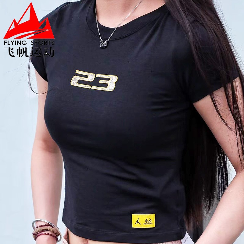 耐克女子2026秋新款时尚印花紧身短款运动休闲短袖T恤 IU7256-010