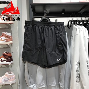 耐克男裤2024春季百搭透气梭织速干休闲运动短裤三分裤DM4742-010