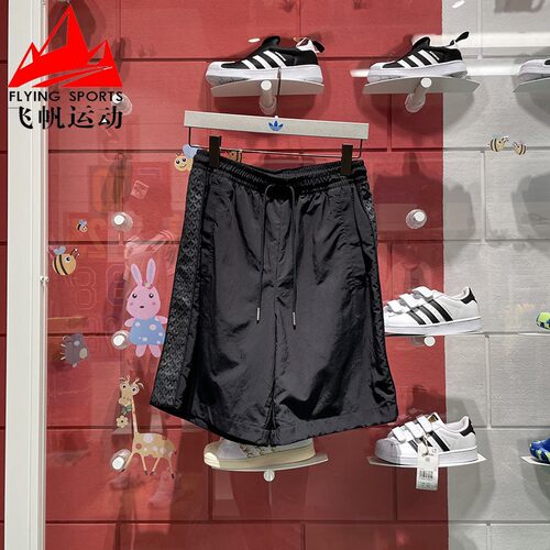 阿迪达斯三叶草男裤2024夏SHORT梭织速干透气运动休闲短裤 IN1046