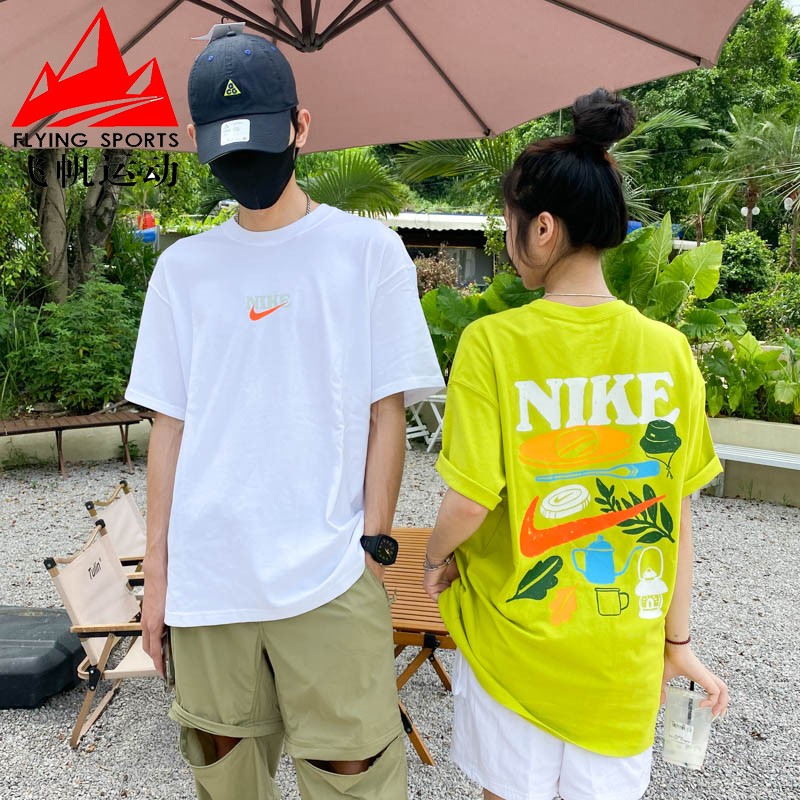 宽松运动休闲短袖圆领耐磨T恤