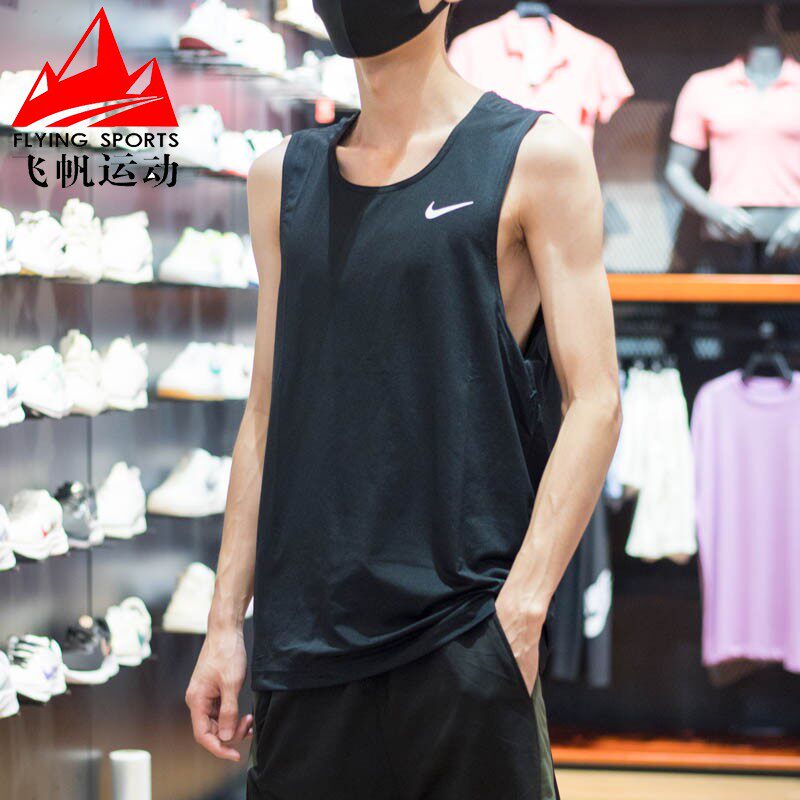 Nike耐克男款2024夏跑步健身训练舒爽无袖运动背心T恤 DV9814-010