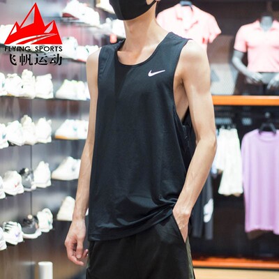 Nike耐克男款2024夏跑步健身训练舒爽无袖运动背心T恤 DV9814-010