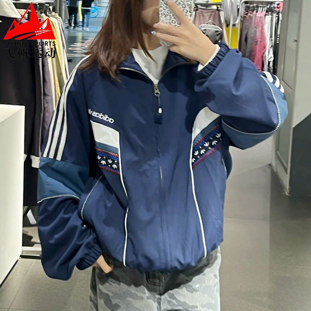 阿迪达斯三叶草男装2026冬季梭织宽松复古休闲运动夹克外套LD3271