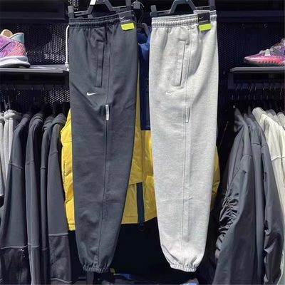 Nike耐克男裤2024夏季款针织毛圈速干透气运动束脚长裤CK6366-010