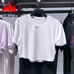 耐克大童女孩2025夏速干透气宽松运动圆领短袖T恤 FZ5602-100-537