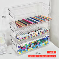 Marker pen storage rack, slanted pen holder, acrylic stationery, colored pens, pencils, dormitory desktop organization, bean curd packaging tube thumbnail 6