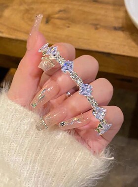 超闪锆石手镯女轻奢精致小众高级感法式手环水晶闪钻设计感手饰品