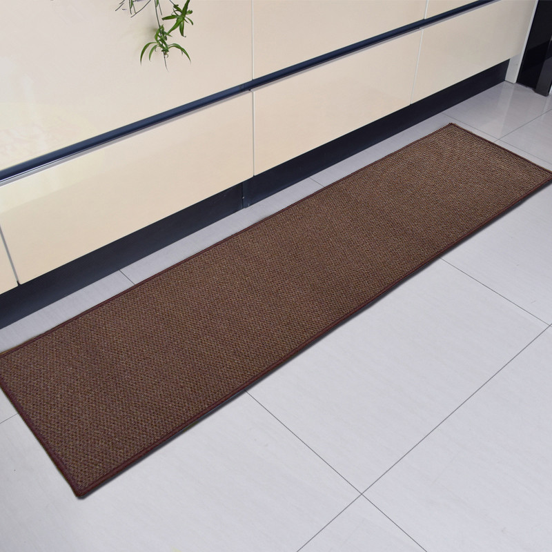 华德纯色简约厨房吸水防滑地毯卧室客厅长条进门玄关浴室地垫定做