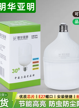 正品led节能灯恒流大功率家用超亮e27螺纹螺口特亮省电耐用球泡灯