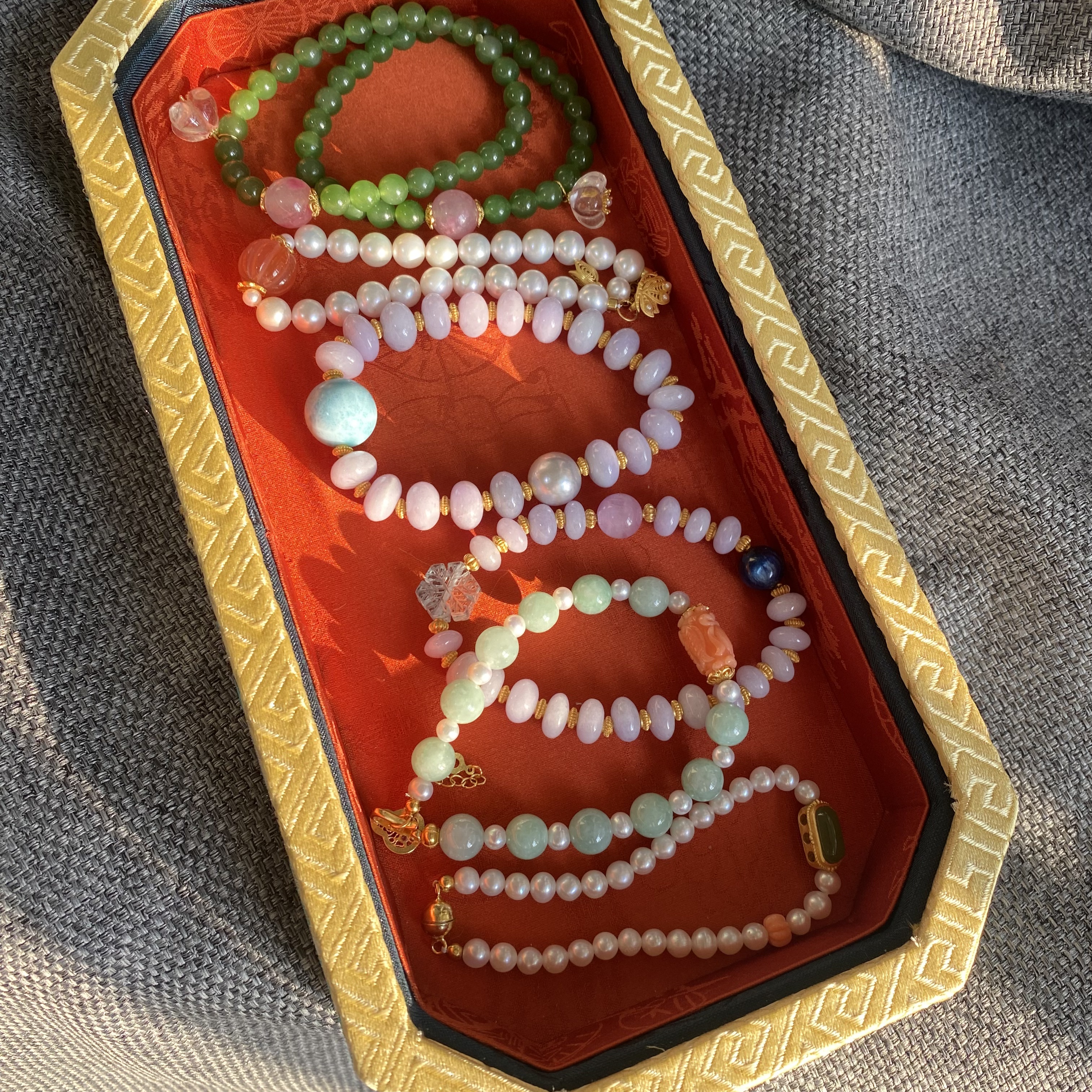 宿语轩汉服发饰碧玉海鲜
