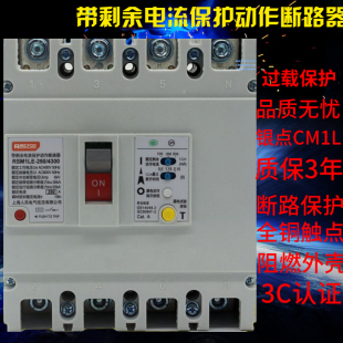 大型开关断路器带漏电保护开关三相四线380v漏保m1漏电保总制250A