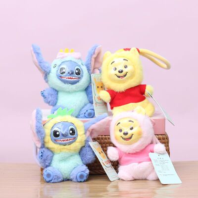 可爱史迪仔维尼熊毛绒钥匙扣礼物
