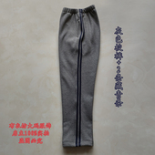 加绒 子直筒运动校裤 秋冬款 宽松加绒藏蓝两道中小学生灰色校服裤