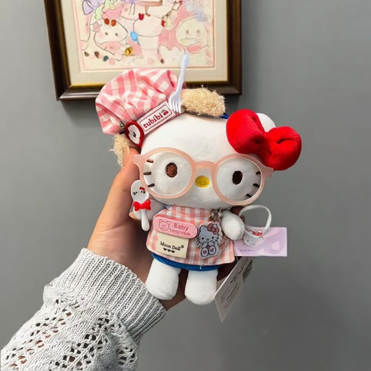 可爱厨师kitty钥匙包女挂件公仔