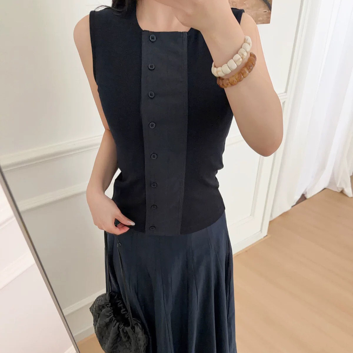Fen 韩系轻奢高级感极简风背心设计感修身显瘦百搭气质休闲内搭夏