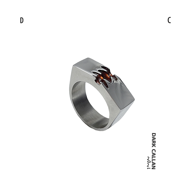 地球伤疤分裂溶解原创设计戒指