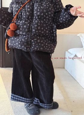 大小卷25秋冬儿童女童加绒牛仔裤-99060
