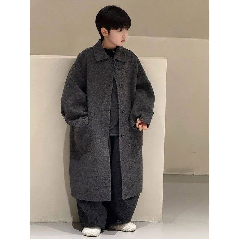 男童大衣儿童毛呢外套春秋装2025新款加厚洋气宝宝灰色英伦风衣服,童装/婴儿装/亲子装,呢大衣,淘宝优惠券,粉丝福利购,淘宝优惠卷
