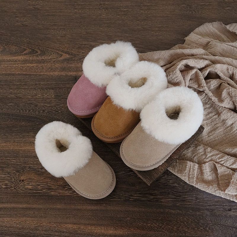 【15--25码】儿童雪地靴冬季加绒软底防滑大棉鞋1-2--3岁学步鞋子