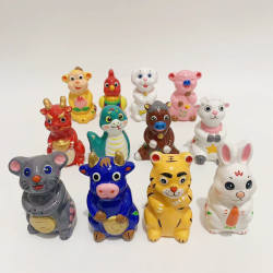 浚县非遗特产泥咕咕动物卡通十二生肖庆柱泥塑民间特色手工送礼