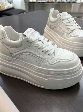 港风ulzzang百搭增高小白鞋2026春季新款休闲鞋厚底白色单鞋透气