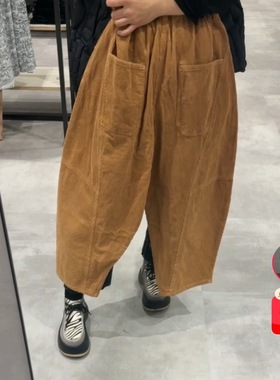 日本限定设计款秋冬灯芯绒气球裤六折不退不换