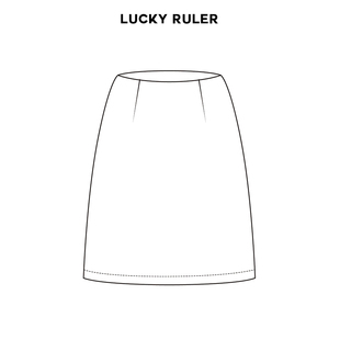 luckyruler设计师款 复古港风百搭显瘦高腰半身裙新款 定制气质法式